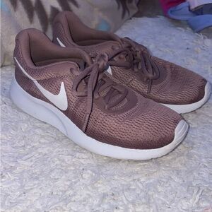 Nike Taupe Sneakers with White Logo